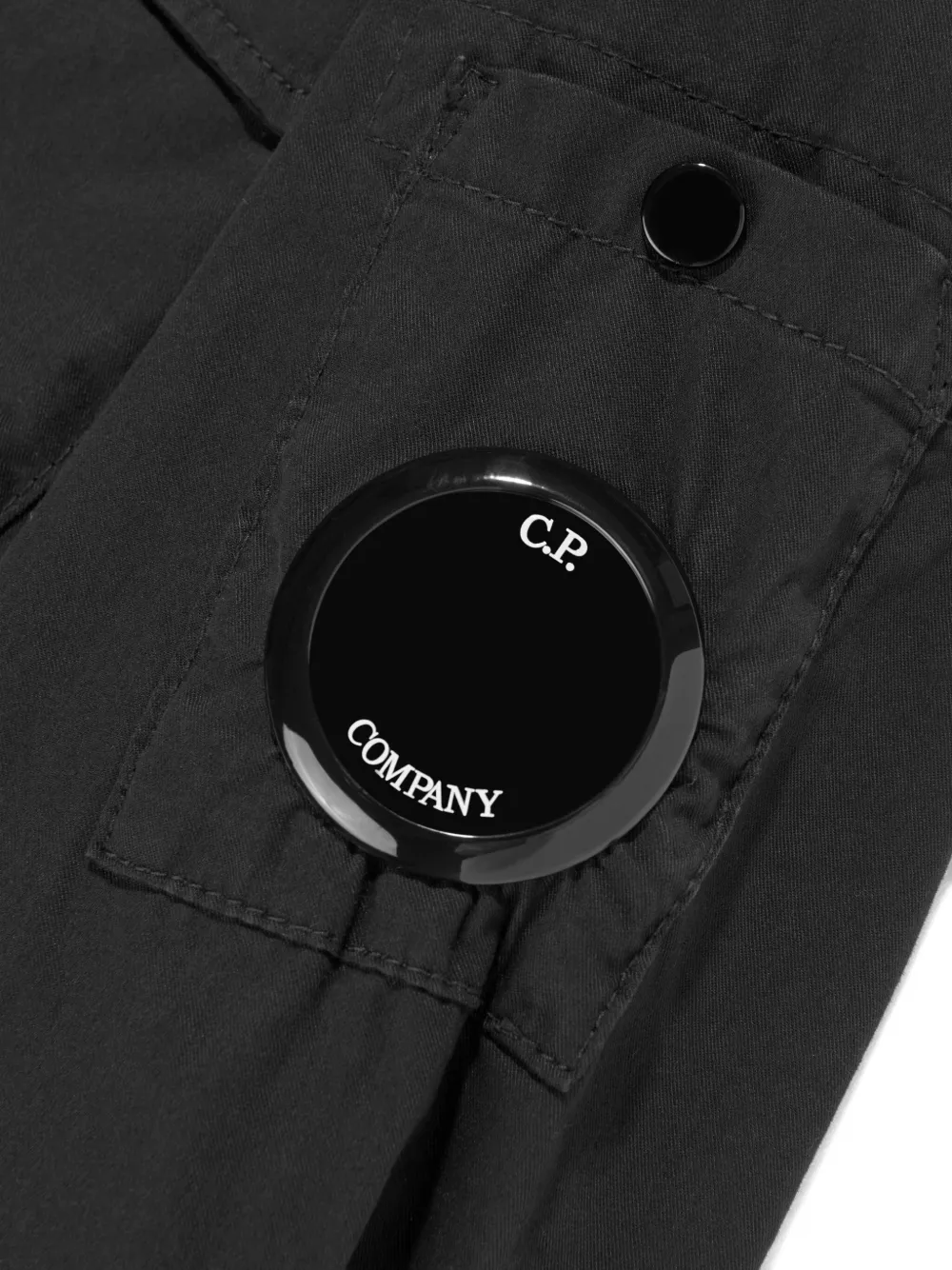C.P. Company Kids Shirtjack met Lens-detail en rits Zwart