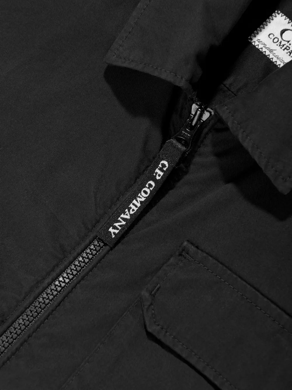 C.P. Company Kids Shirtjack met Lens-detail en rits Zwart