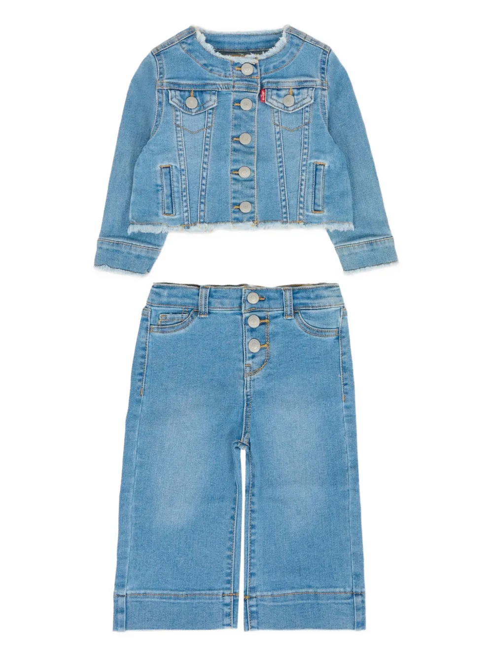 Levi's Kids Drie broeken met logopatroon Blauw