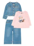Levi's Kids logo-motif trousers set (set of three) - Blue