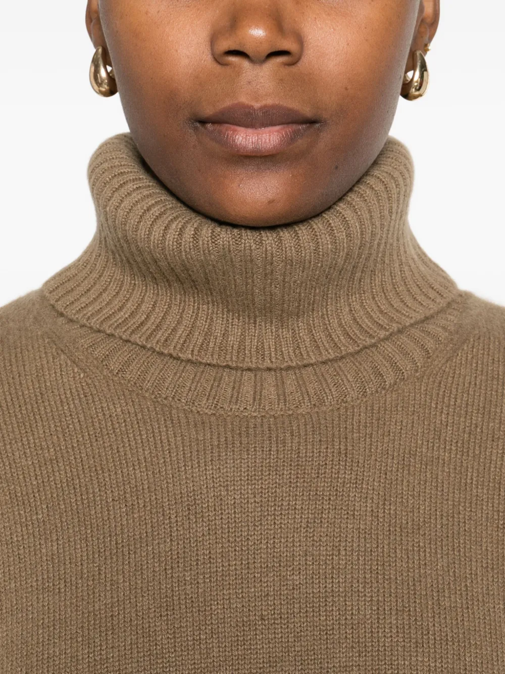 Brunello Cucinelli Roll-neck Sweater In Brown