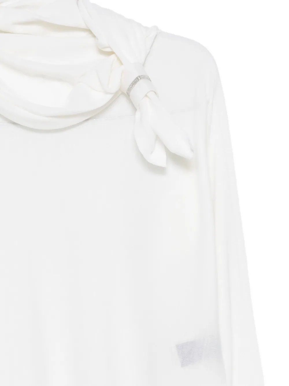 D.Exterior Blouse met gestrikte kraag Wit