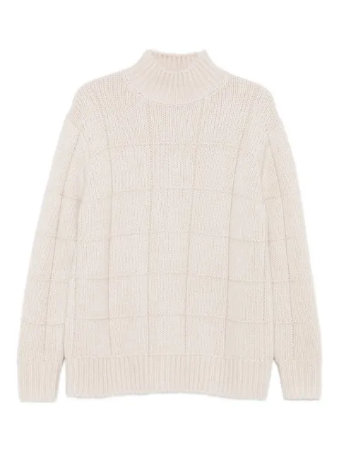 Iris Von Arnim grid-knit sweater