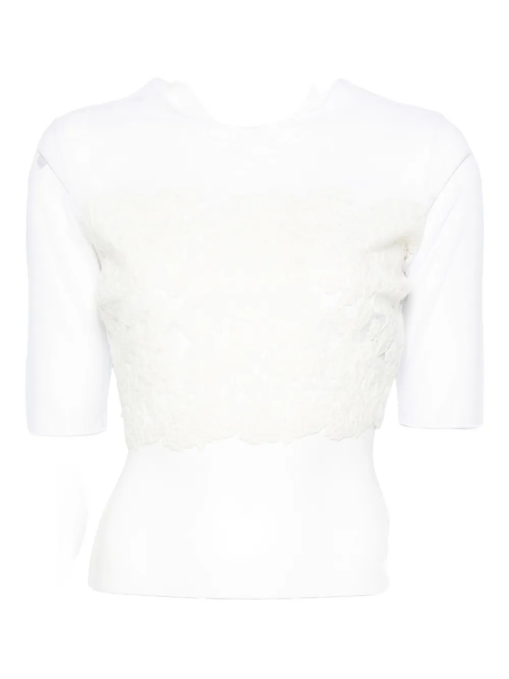 Ermanno Scervino Lace-panel Top In White