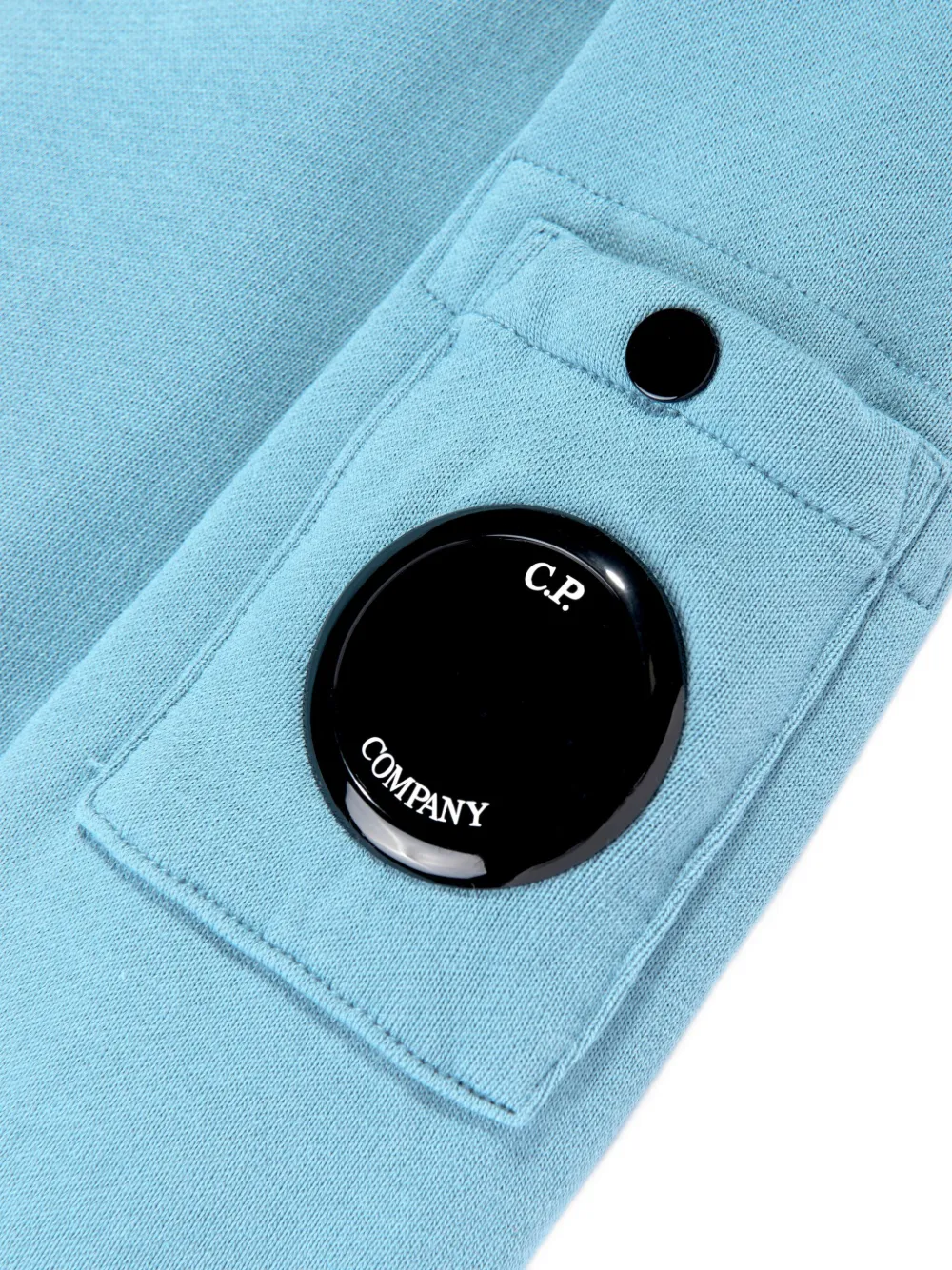 C.P. Company Kids Sweater met logoprint en zak Blauw