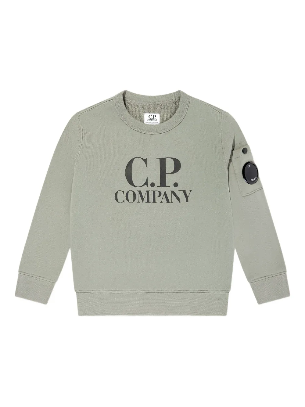 C.p. Company Boys Logo Sweatshirt In Gray