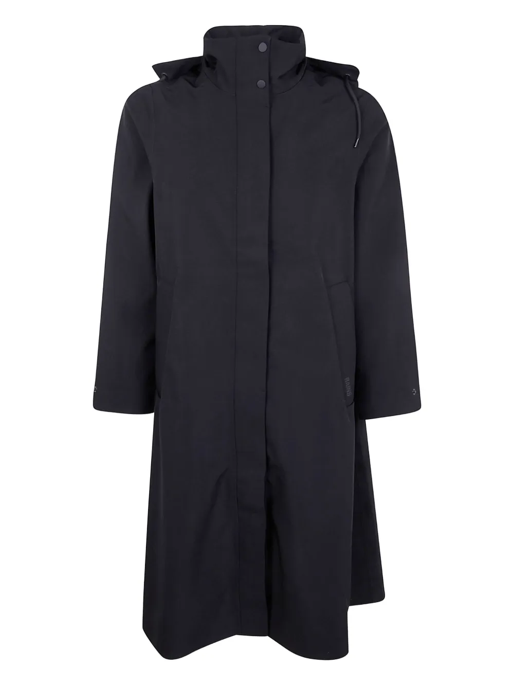 Rains Suva Vision Softshell A-line Hooded Raincoat In Black
