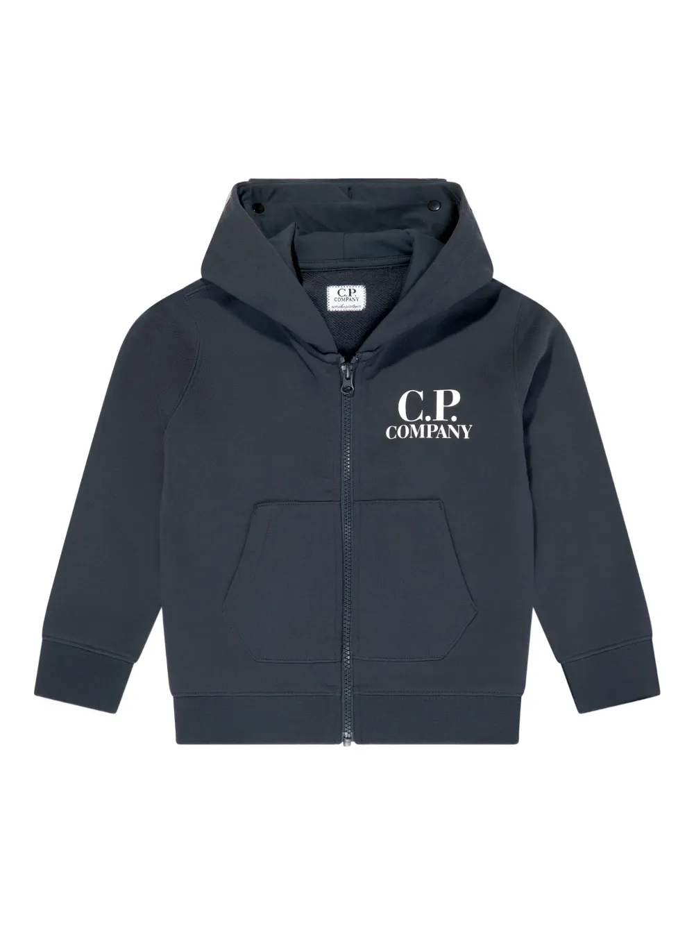 C.p. Company Boys Goggle Hooded Zip Up Top In Blue
