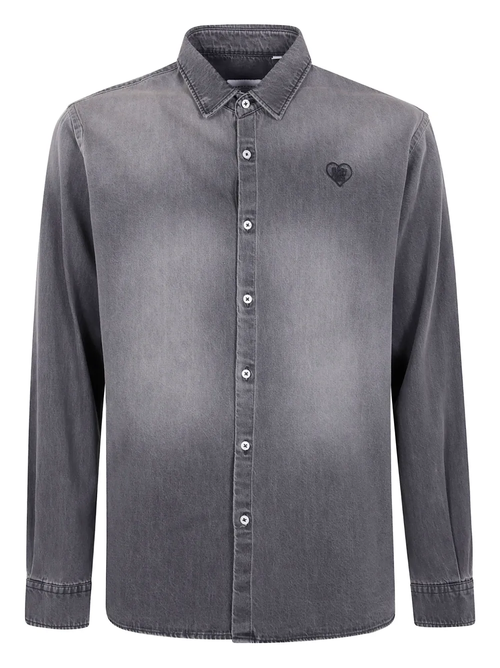 Family First jupe en jean à motif cœur brodé | gris | Image 1