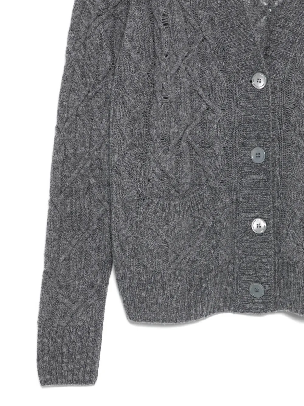 Ermanno Scervino Kabelgebreid vest Grijs