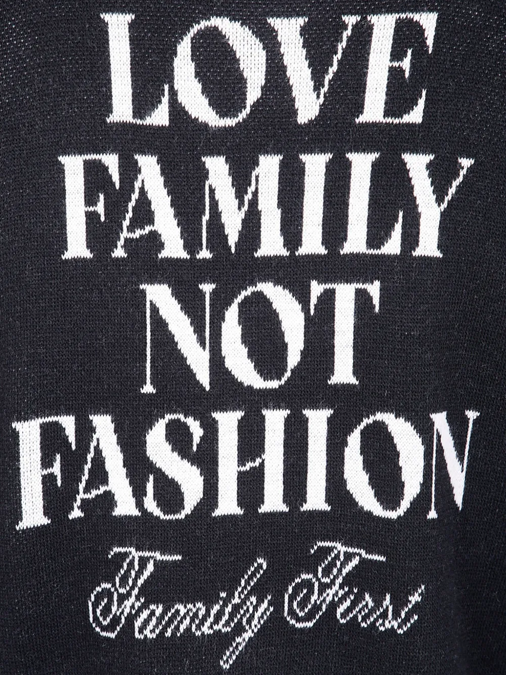 Family First Trui met ronde hals Zwart