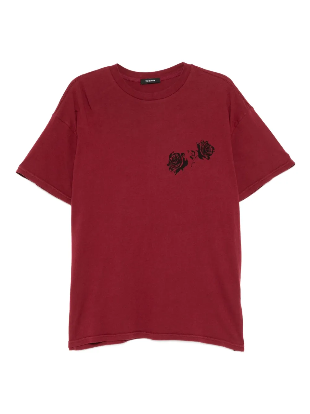 Willy Chavarria playera con rosas estampadas | rojo | Image 1
