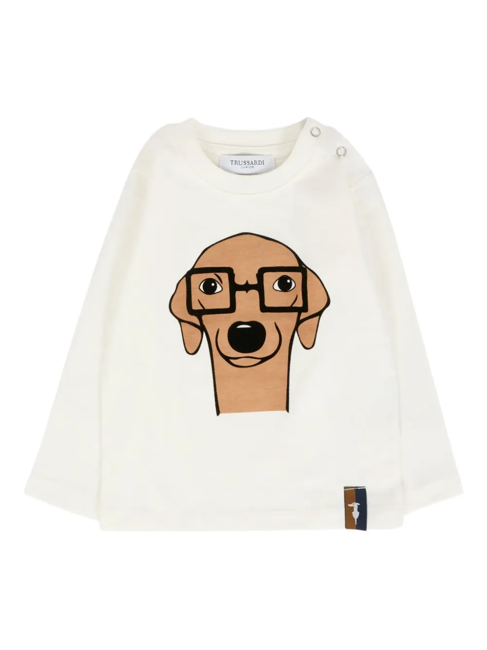 Trussardi Junior Babies' Long-sleeve T-shirt In Neutral