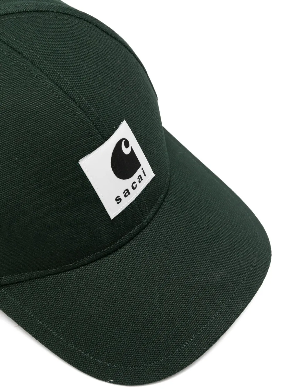 Sacai Carhartt Wip Duck Canvas Baseball Cap In Green