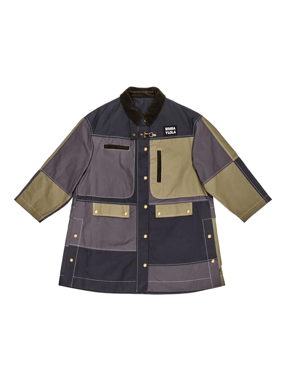 Bimba y Lola embroidered-logo coat | Blue | Image 1