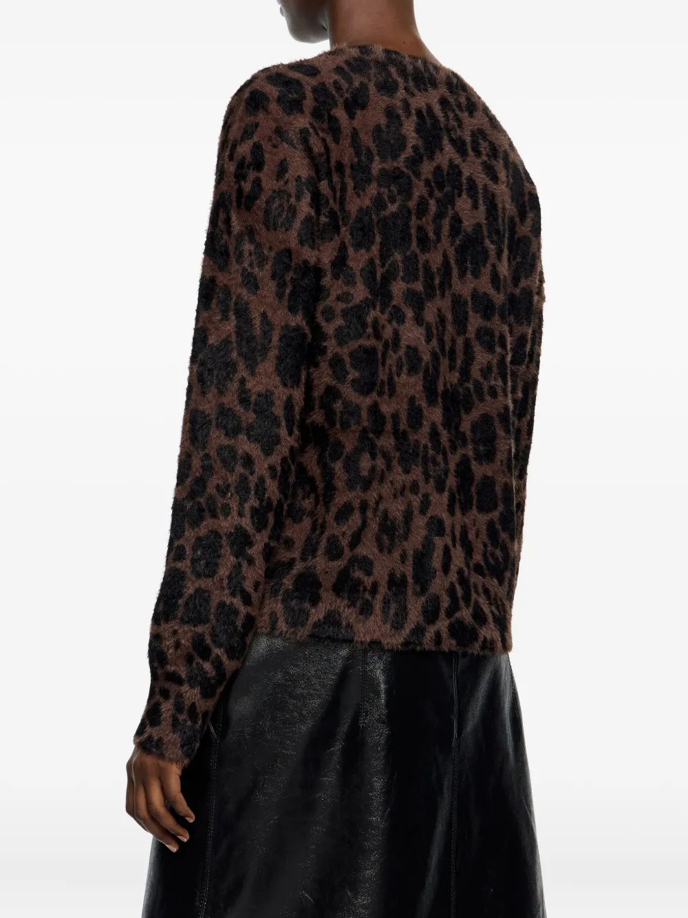 Bimba Y Lola Leopard-pattern Cardigan In Brown