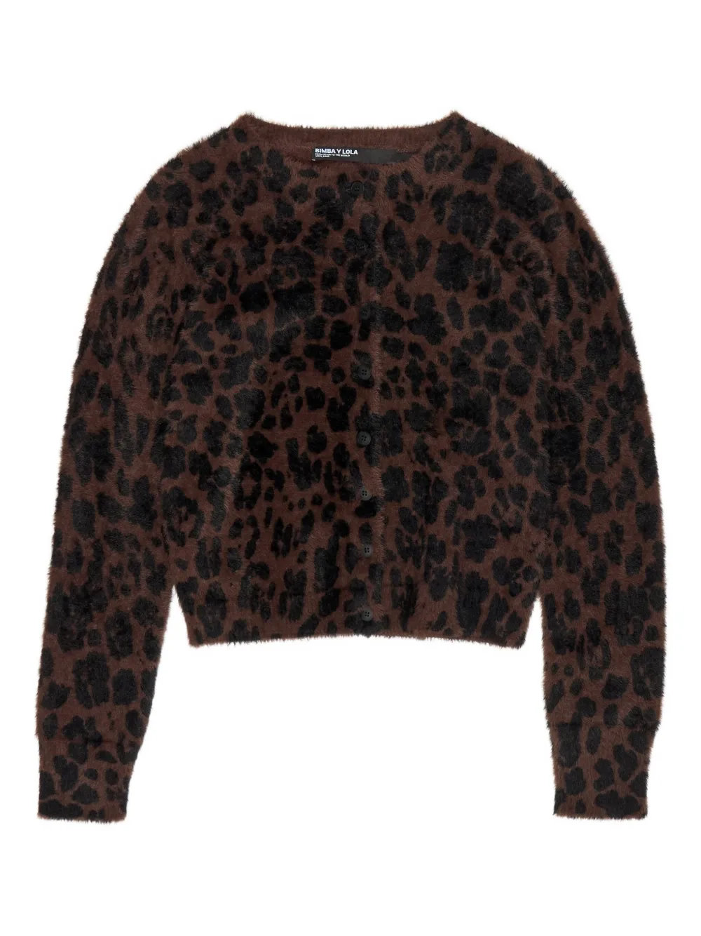 Bimba Y Lola Leopard-pattern Cardigan In Brown