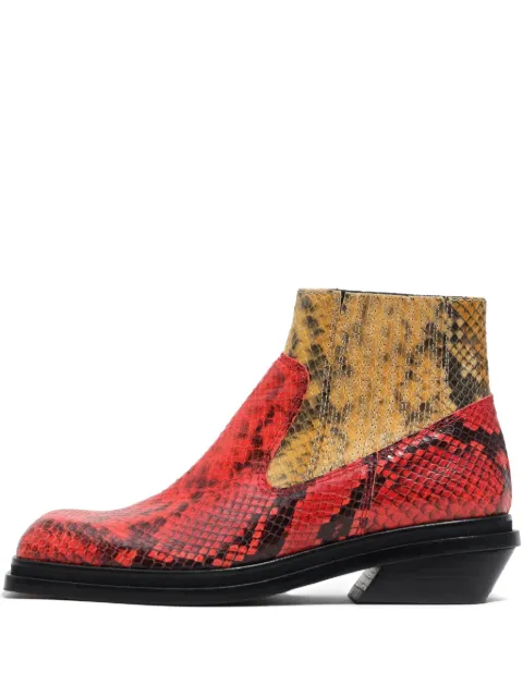 Bimba y Lola botines con efecto de piel de serpiente y tacón de 40mm