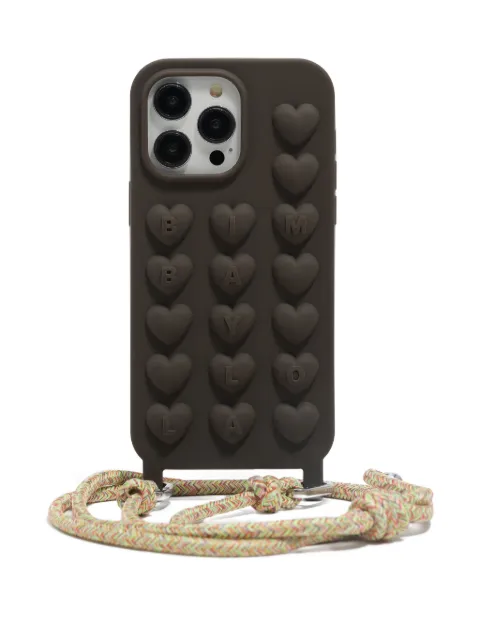 Bimba y Lola heart-embellished iPhone 14 Pro Max phone case