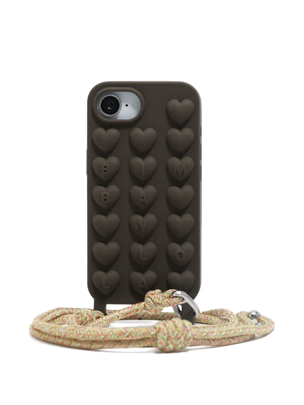 Bimba Y Lola Heart-embellished Iphone 16e Phone Case In Brown