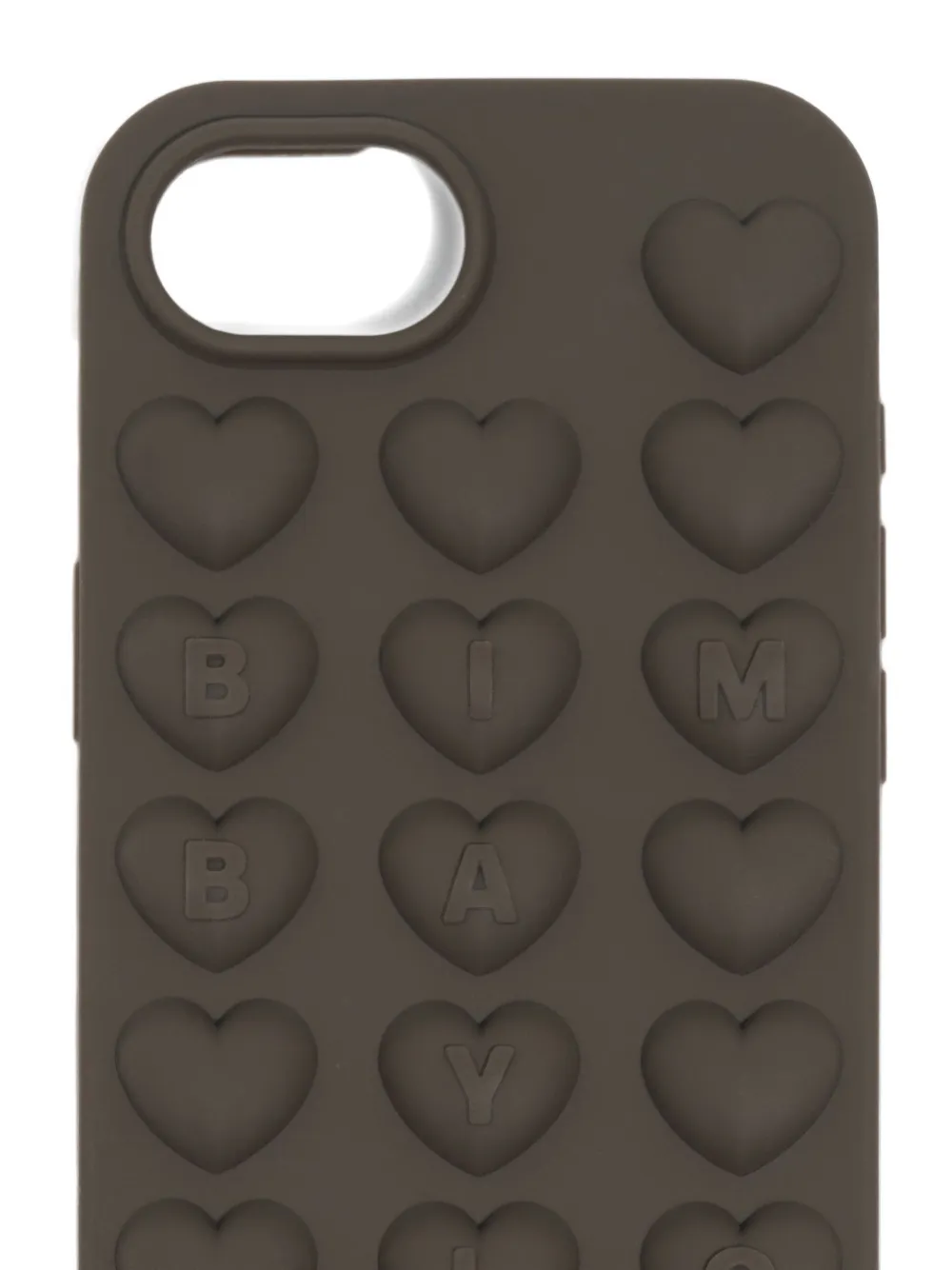 Bimba Y Lola Heart-embellished Iphone 16e Phone Case In Brown