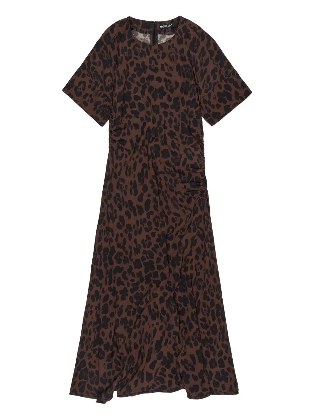 Bimba Y Lola Leopard Maxi Dress In Brown