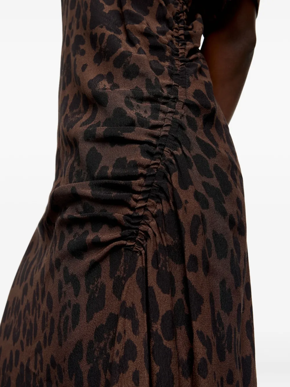 Bimba Y Lola Leopard Maxi Dress In Brown