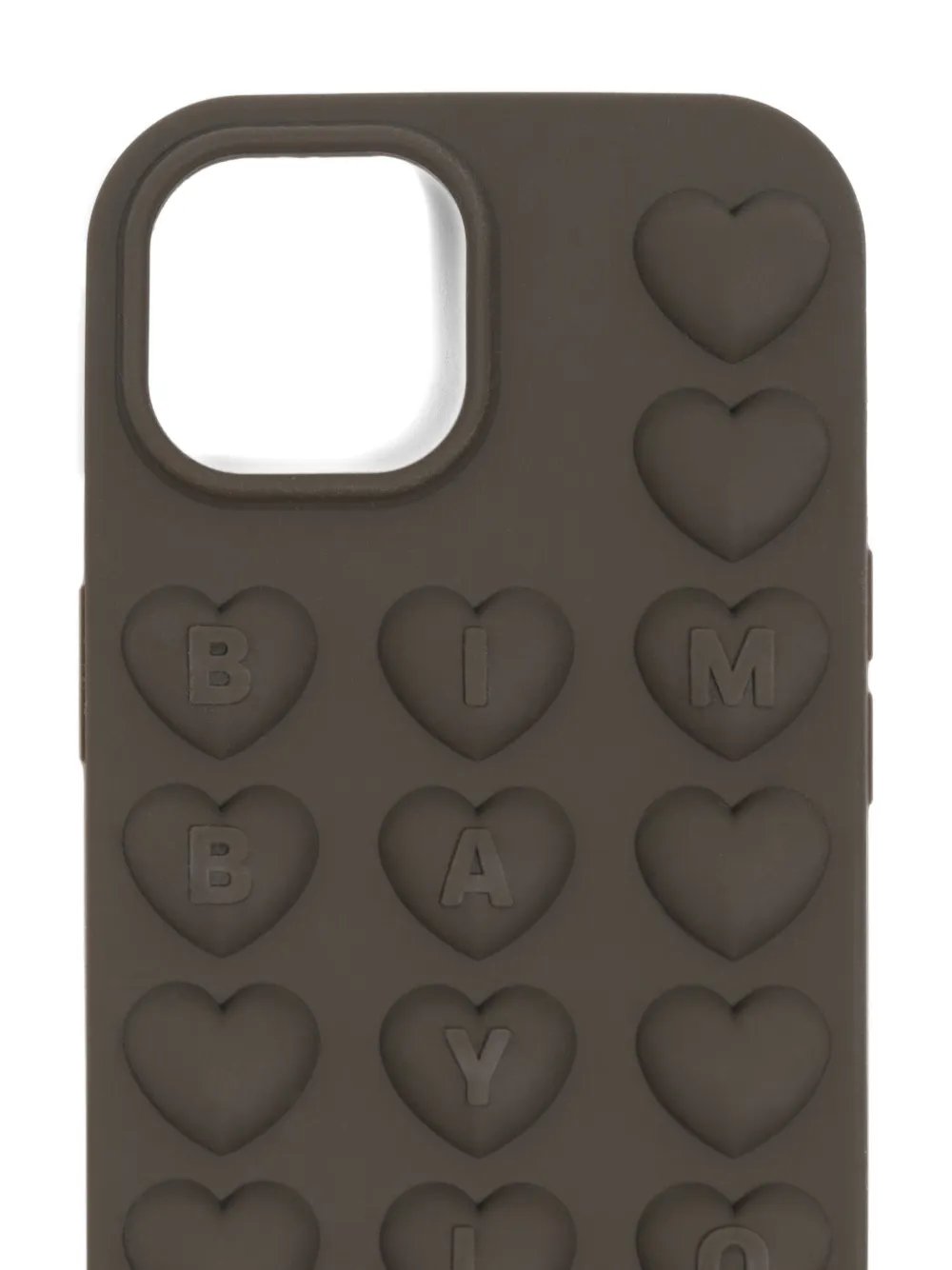 Bimba Y Lola Heart-embellished Iphone 15 Phone Case In Brown