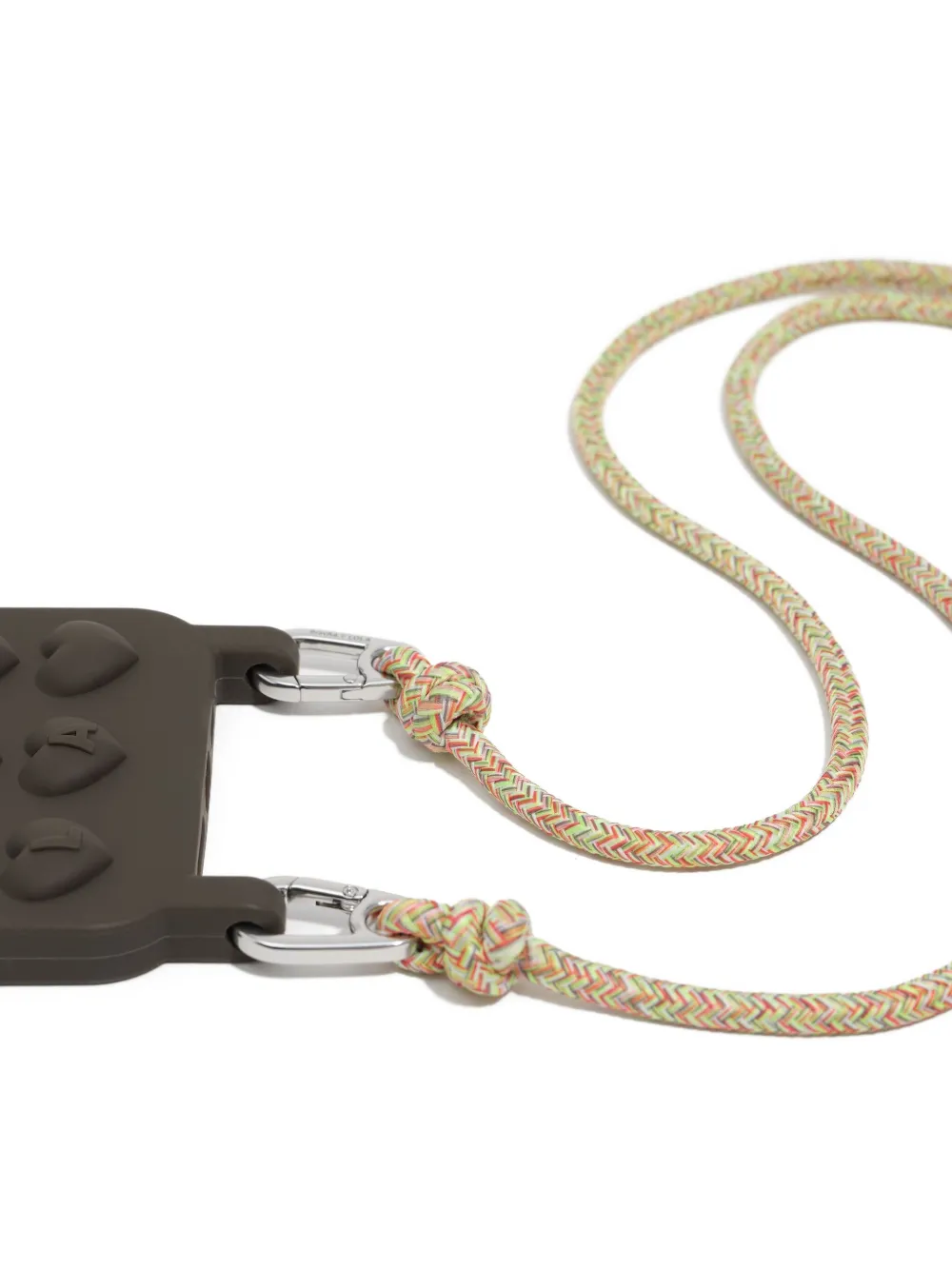 Bimba Y Lola Heart-embellished Iphone 15 Phone Case In Brown