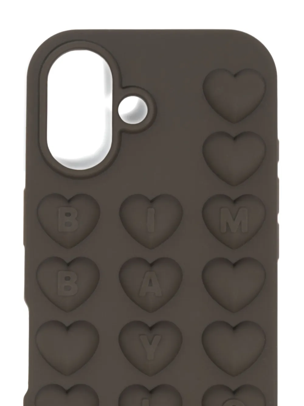 Bimba Y Lola Heart-embellished Iphone 16 Phone Case In Brown