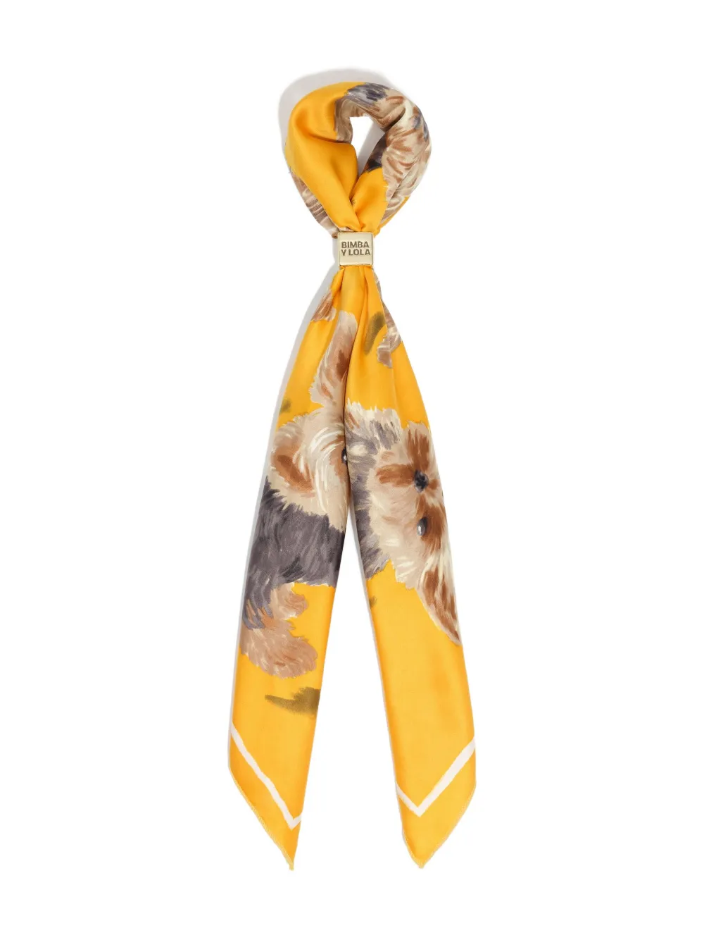 Bimba Y Lola Graphic-print Scarf In Orange