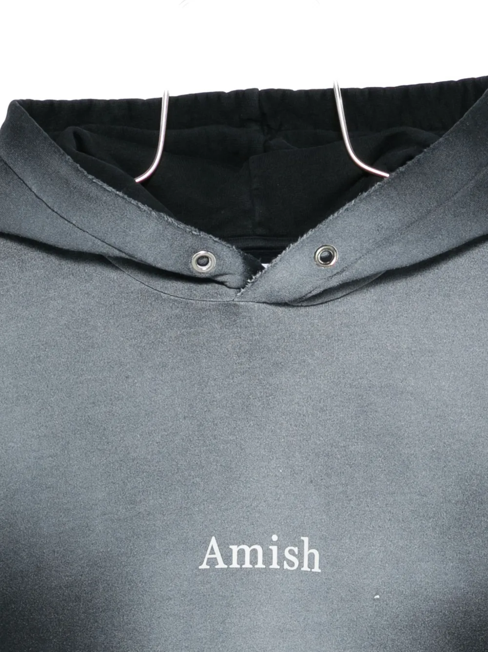 Amish Cotton Hoodie Sweatshirts Black In Blue