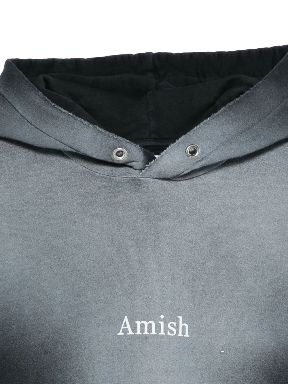 AMISH Hoodie met logoprint Zwart