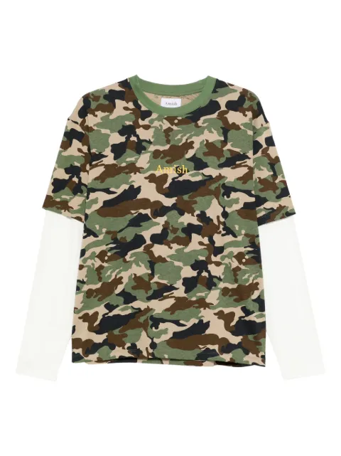 AMISH playera con estampado militar