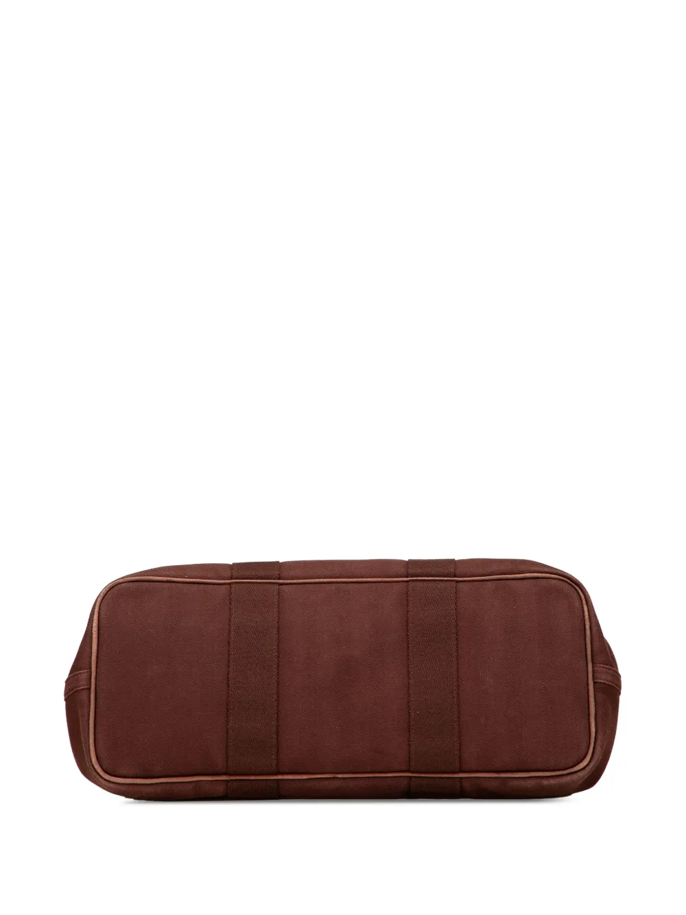 Pre-owned Hermes 2000-2010 Toile And Swift Valparaiso Mm Handbag In Brown
