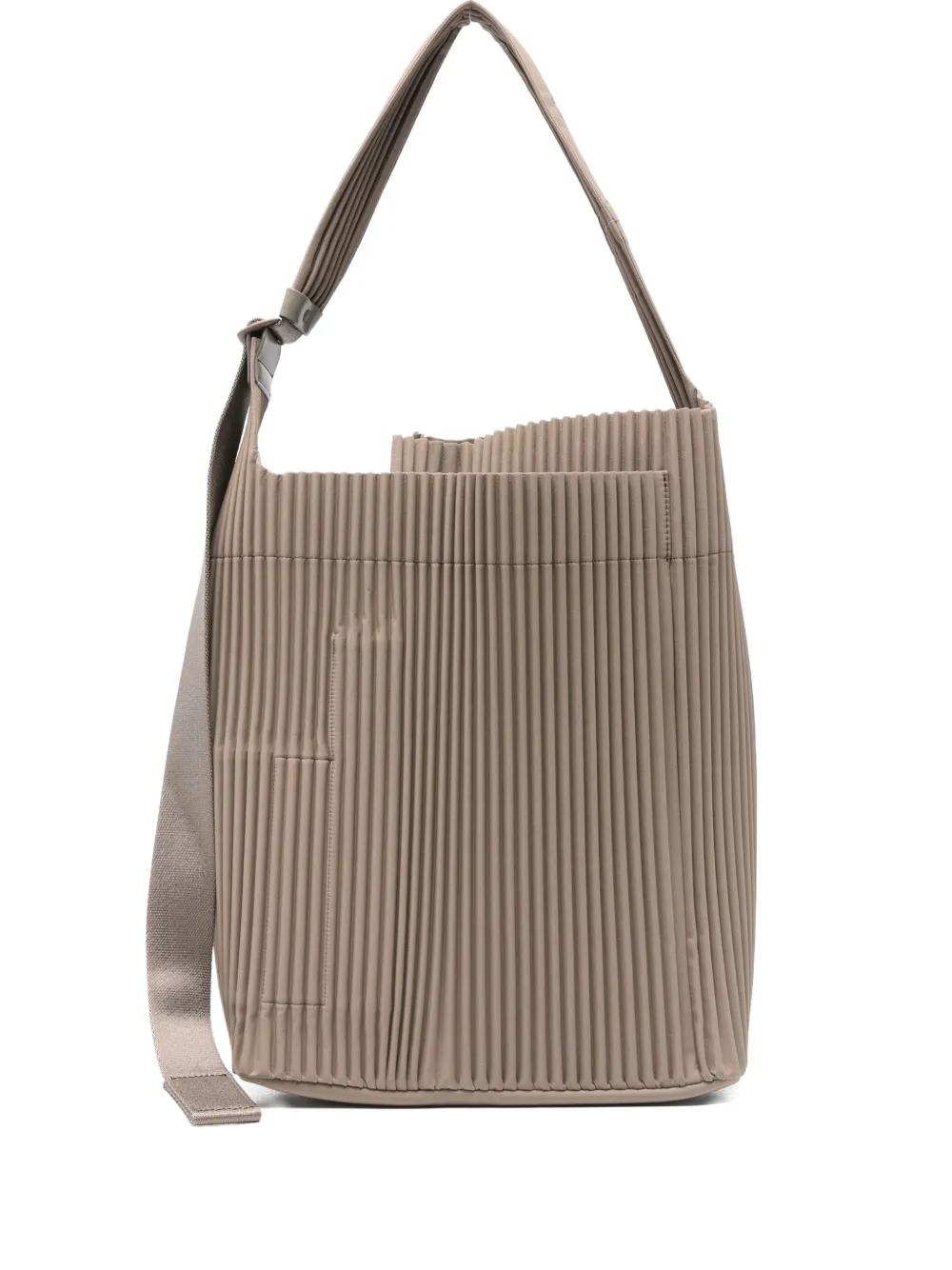 Homme Plissé Issey Miyake Utility pleated tote bag - Toni neutri