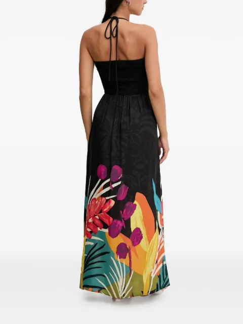 Desigual floral halterneck maxi dress