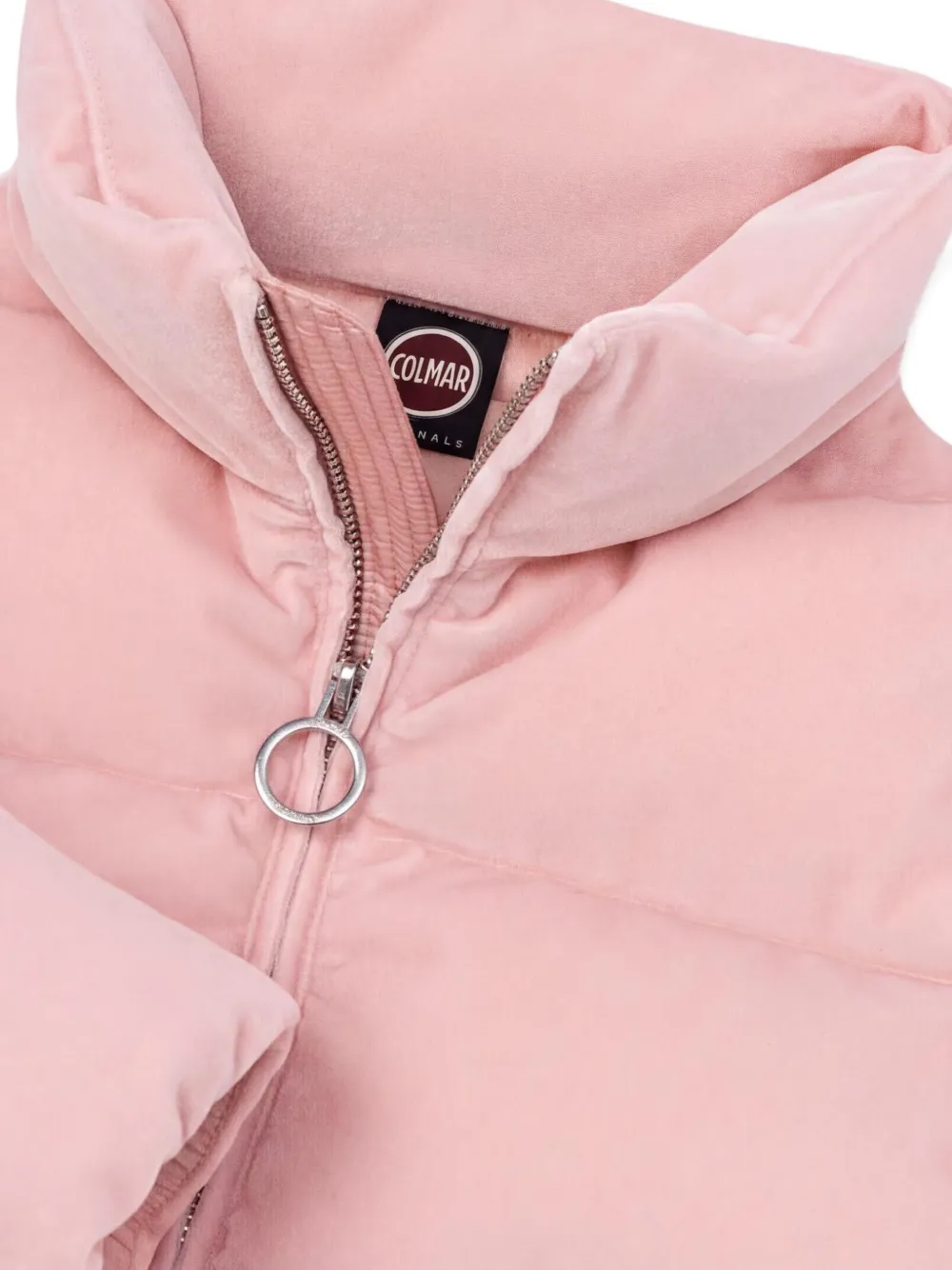 Colmar Kids velvet-texture padded jacket Roze