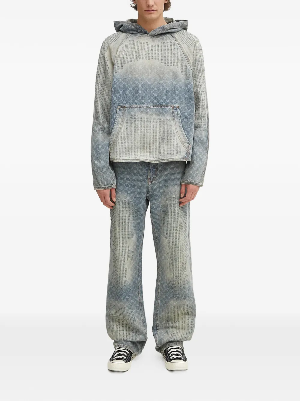 Daily Paper Hoodie met print Blauw