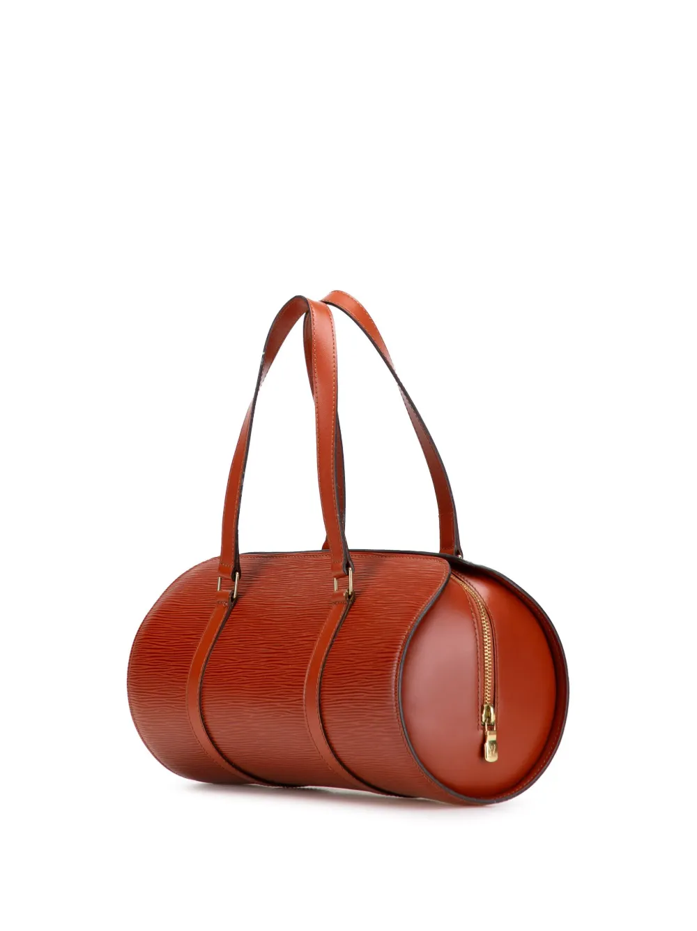Pre-owned Louis Vuitton 1996 Epi Soufflot Handbag In Brown