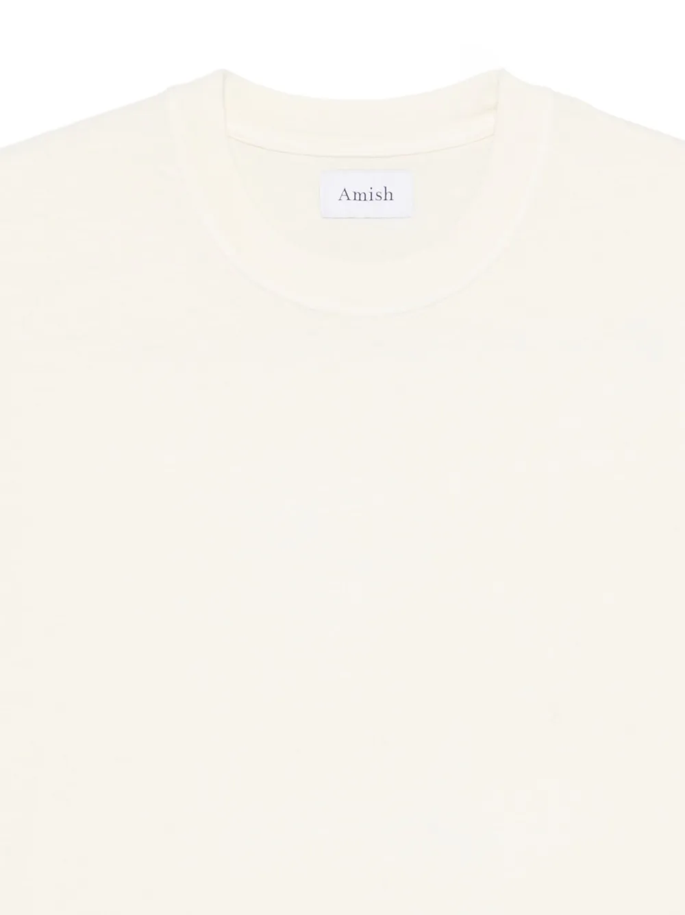 AMISH Katoenen T-shirt met logoprint Wit