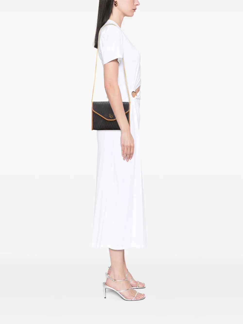 Christian Dior Pre-Owned 20th Century Honeycomb Coated Canvas Chain crossbody bag | Pre-Owned | Image 2