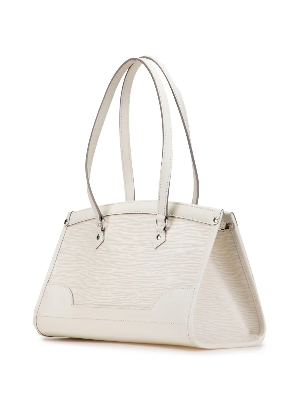 Pre-owned Louis Vuitton 2008 Epi Madeleine Pm Shoulder Bag In White