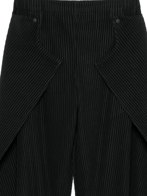 Homme Plissé Issey Miyake Angular Stone Trousers | Black | FARFETCH PT