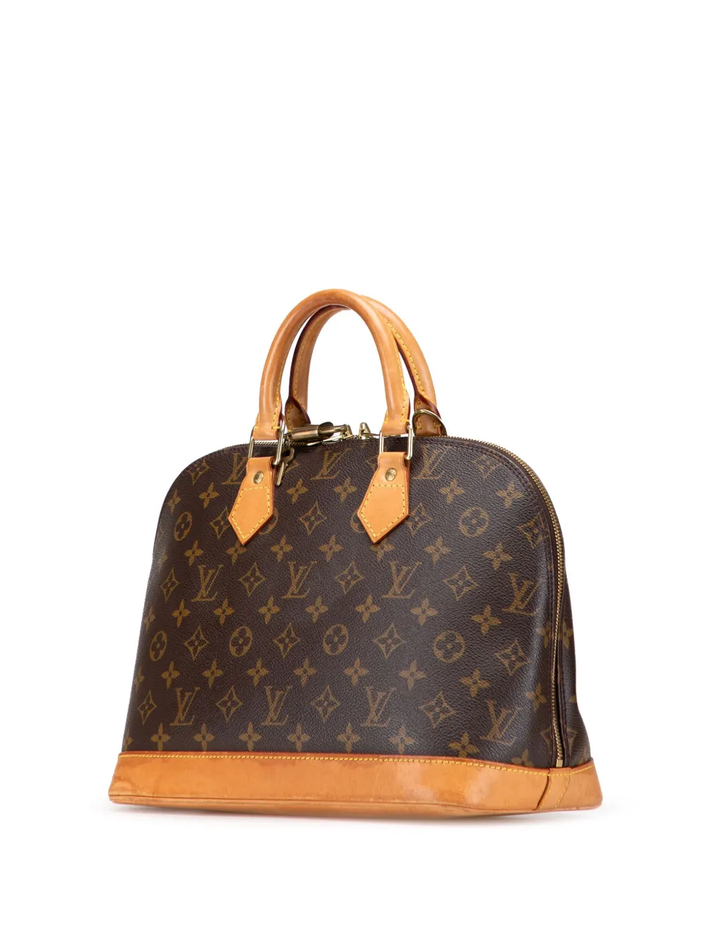 Pre-owned Louis Vuitton 2001 Monogram Alma Pm Handbag In Brown