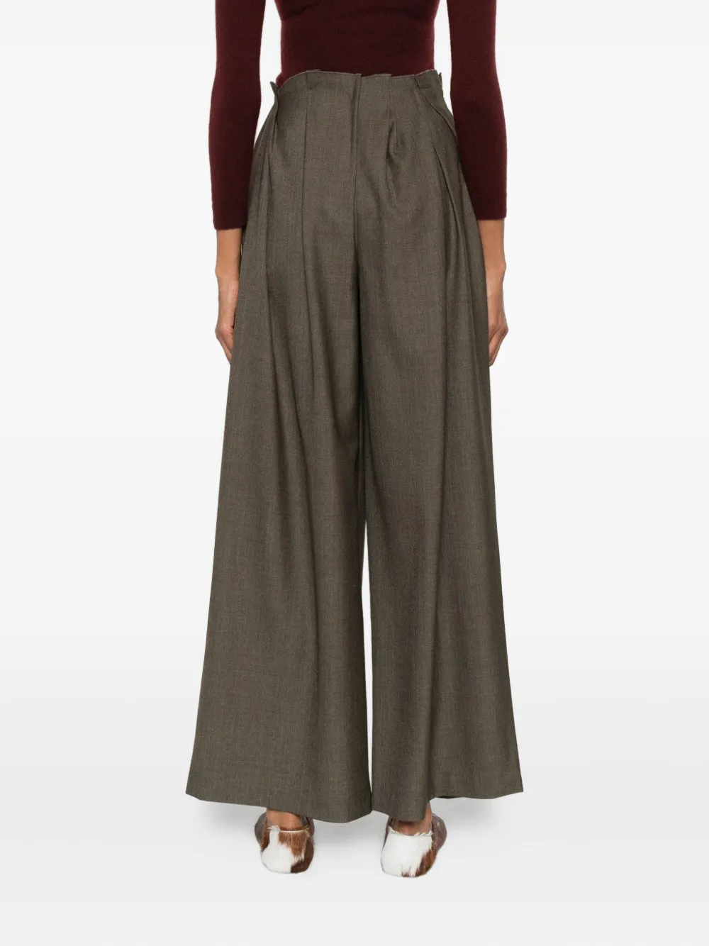 VIKTORIA CHAN Plooibroek Bruin