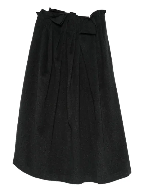 VIKTORIA CHAN bow-detail pleated skirt