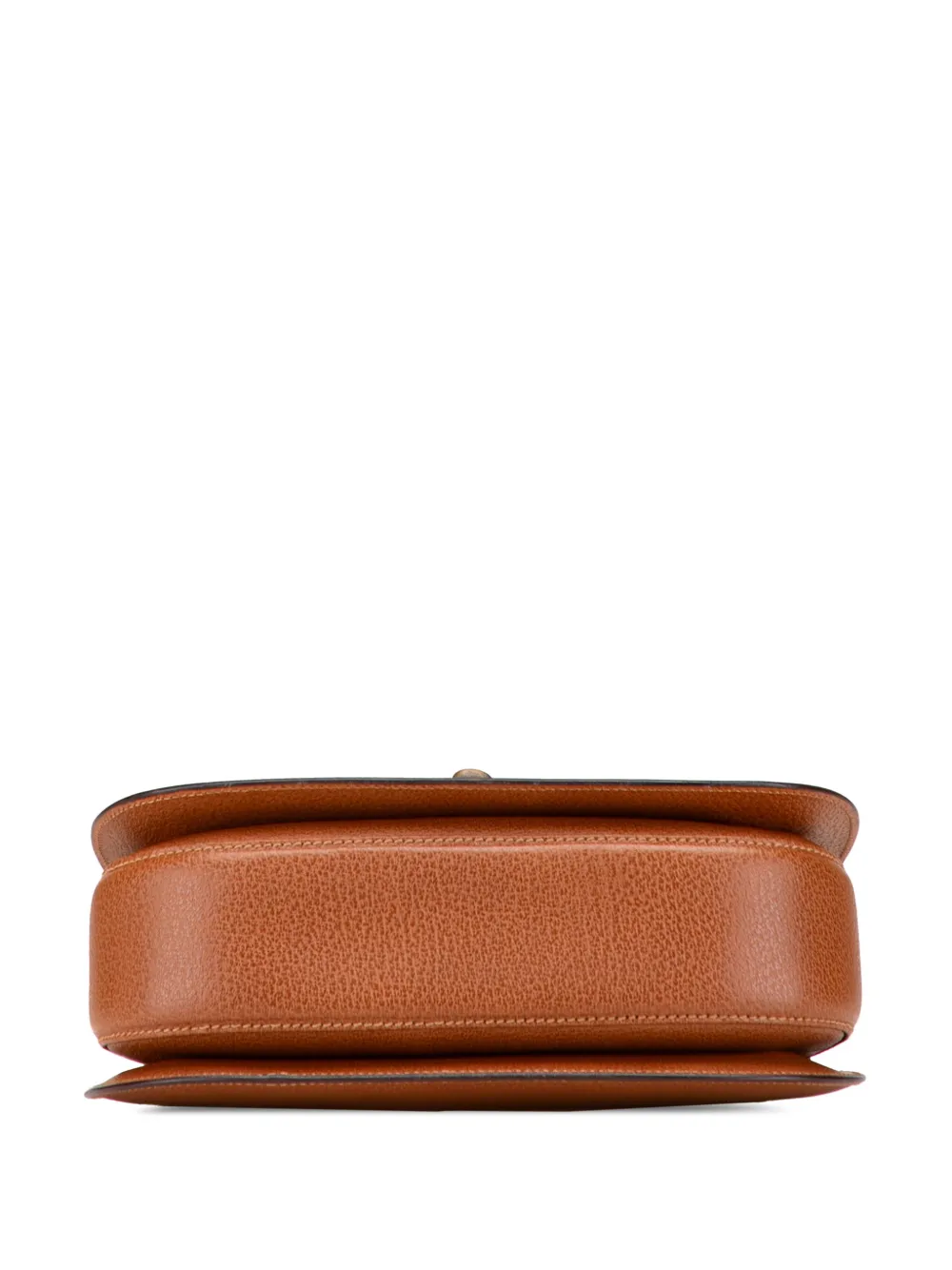 Pre-owned Gucci 20th Century Calfskin Bamboo Night Satchel In Brown
