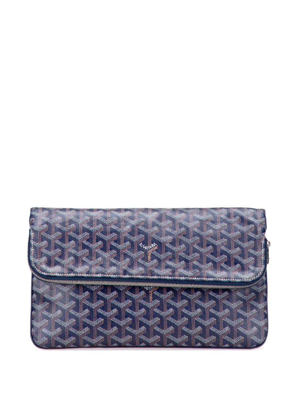 Goyard Pre-Owned 2016 Goyardine Sainte Marie MM clutch bag - ブルー Goyard Pre-Owned 2016 Goyardine Sainte Marie MM clutch bag - ブルー