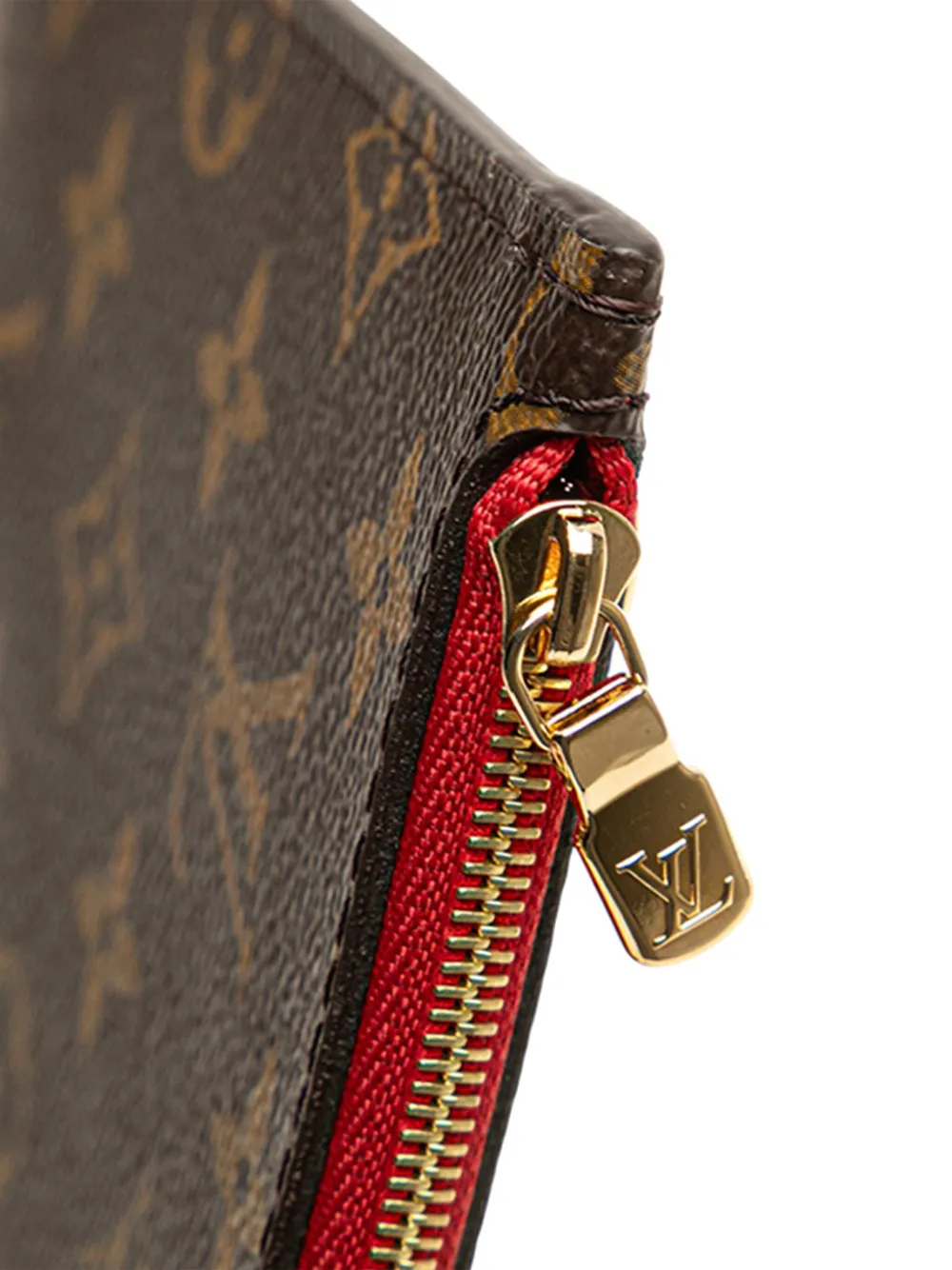 Pre-owned Louis Vuitton 2000-2025 Monogram Neverfull Pouch In Brown